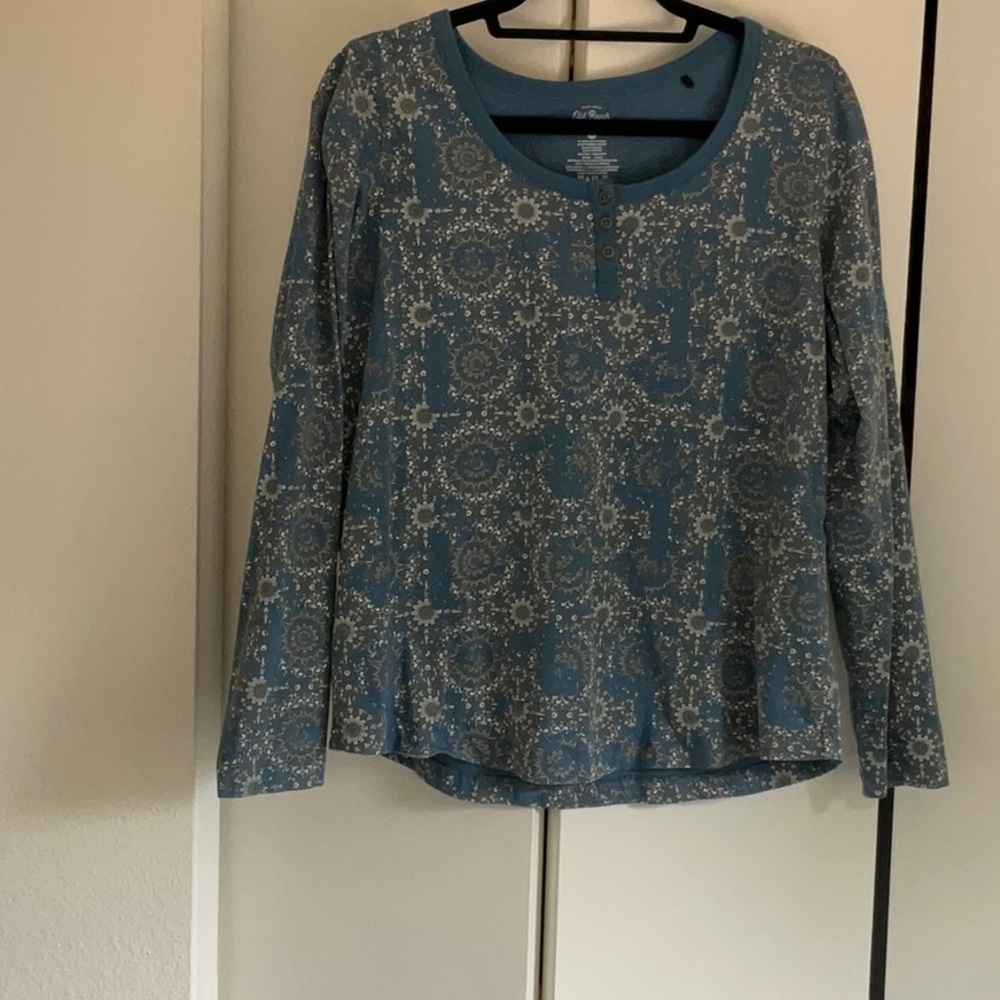 Old Ranch Henley Women's Top Sz L